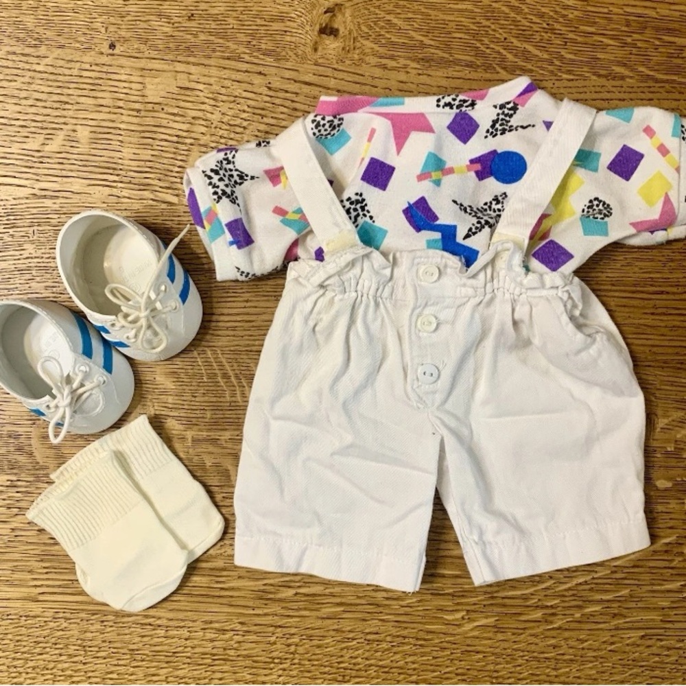Vintage Cabbage Patch Kids Doll Transitional Jumper Overalls KT Factory 1987